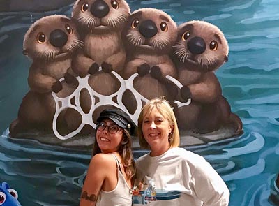 Allison and mum in monterey bay aquarium again