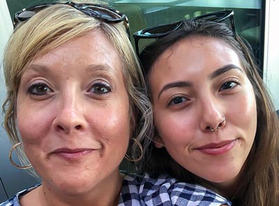 Allison and mum in monterey bay aquarium 