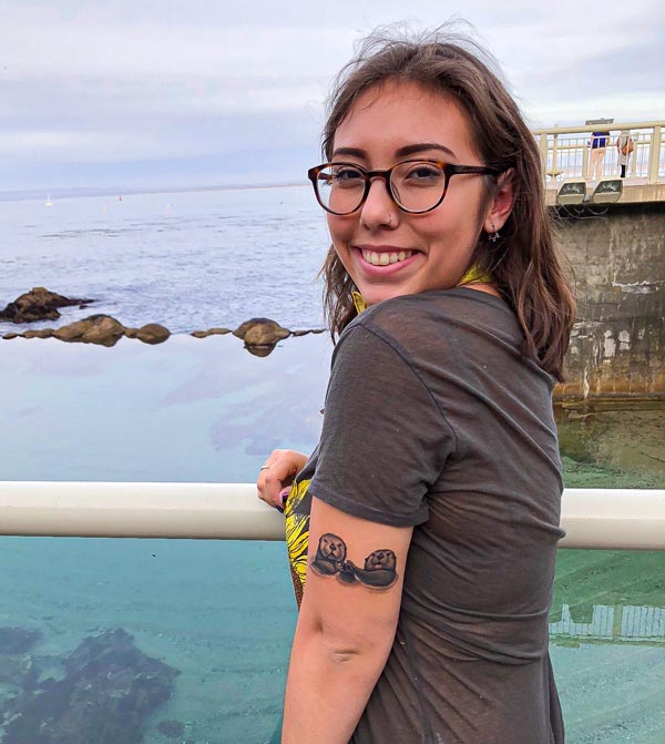 Allison-in-Monterey Allison and her Monterey bay tattoo