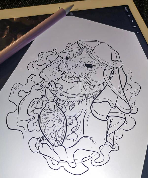 Otter-alchemy-Linework Otter Alchemy Linework