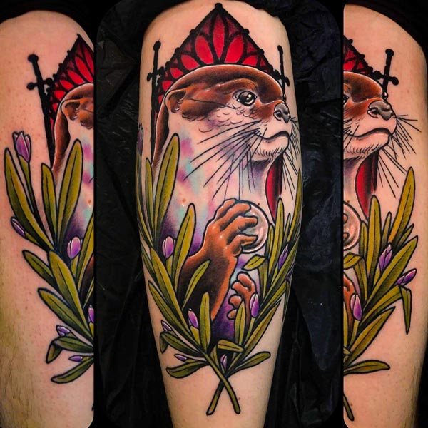 Otter-with-pearl-tattoo Otter with pearl tattoo