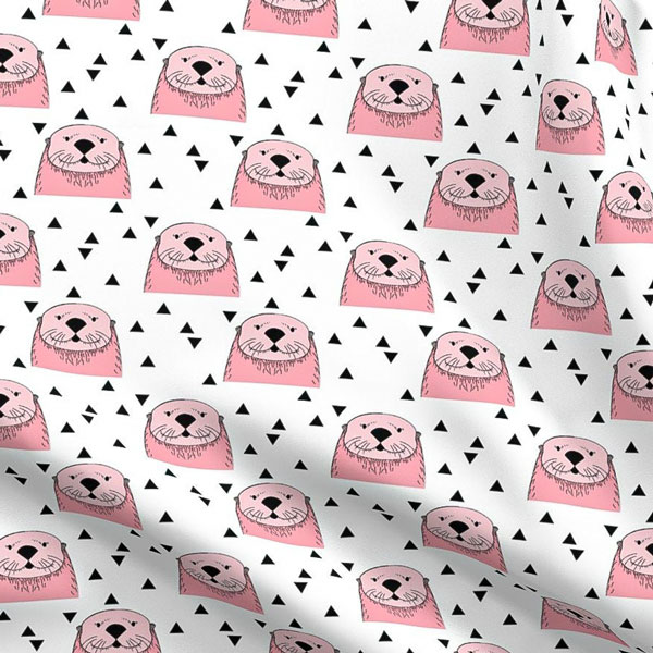 Pink Otter stylish Fabric